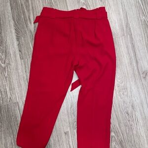 Red work pants from Express